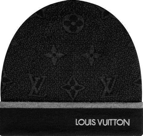 black Louis Vuitton beanie